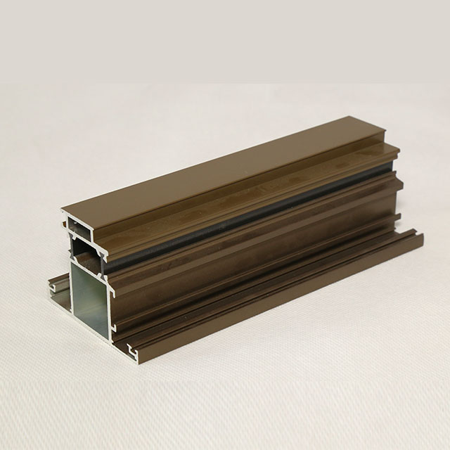 Kundenspezifische braune Schiebe-/Flügelfenster-Schienen-Aluminium-Extrusion