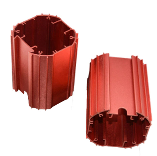 Kundenspezifisches rot eloxiertes Oxidations-Aluminium-Elektromotor-Gehäuseprofil