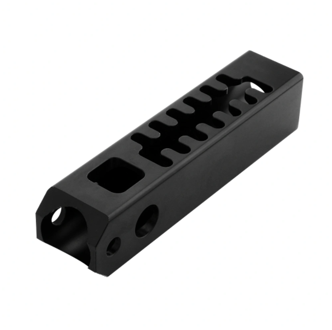 Kundenspezifisches CNC-Bearbeitungs-Aluminium-Extrusionsprofil schwarzes Anodisieren