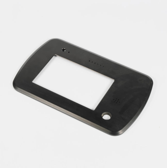Kundenspezifisches Extrusionsprofil aus schwarz eloxiertem Aluminium für die Frontplatte