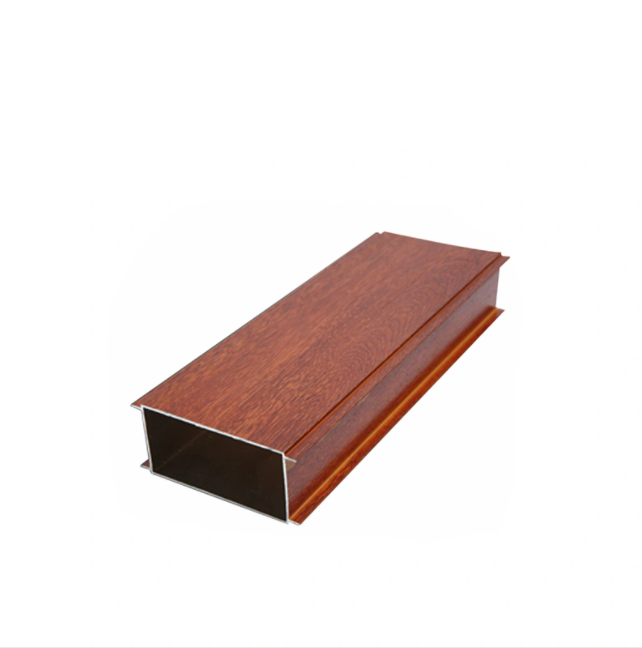Holzmaserung 6063 T5 Aluminium Extrusion Fenster-Türrahmenprofil